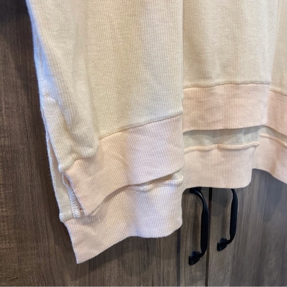 We The Free People Small Feelin It Top Alabaster Combo Oversized Shirt - Picture 9 of 11